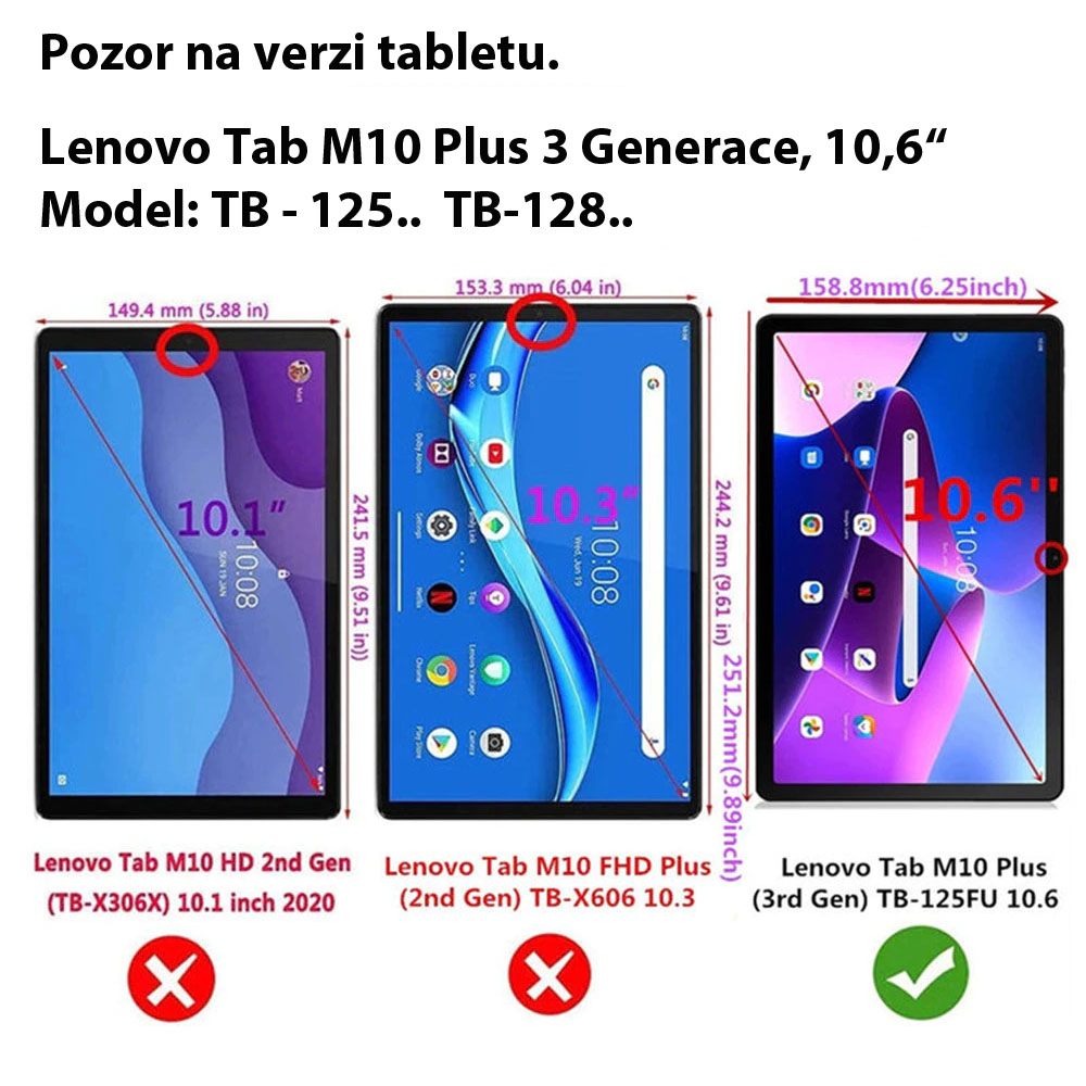 verze tabletu Lenovo tab M10 Plus